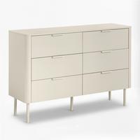 Široká komoda Brenda MDF/Praškovaný kov - kašmírová, Modern, kov/kompozitné drevo (120/85/40cm) - Bessagi Home