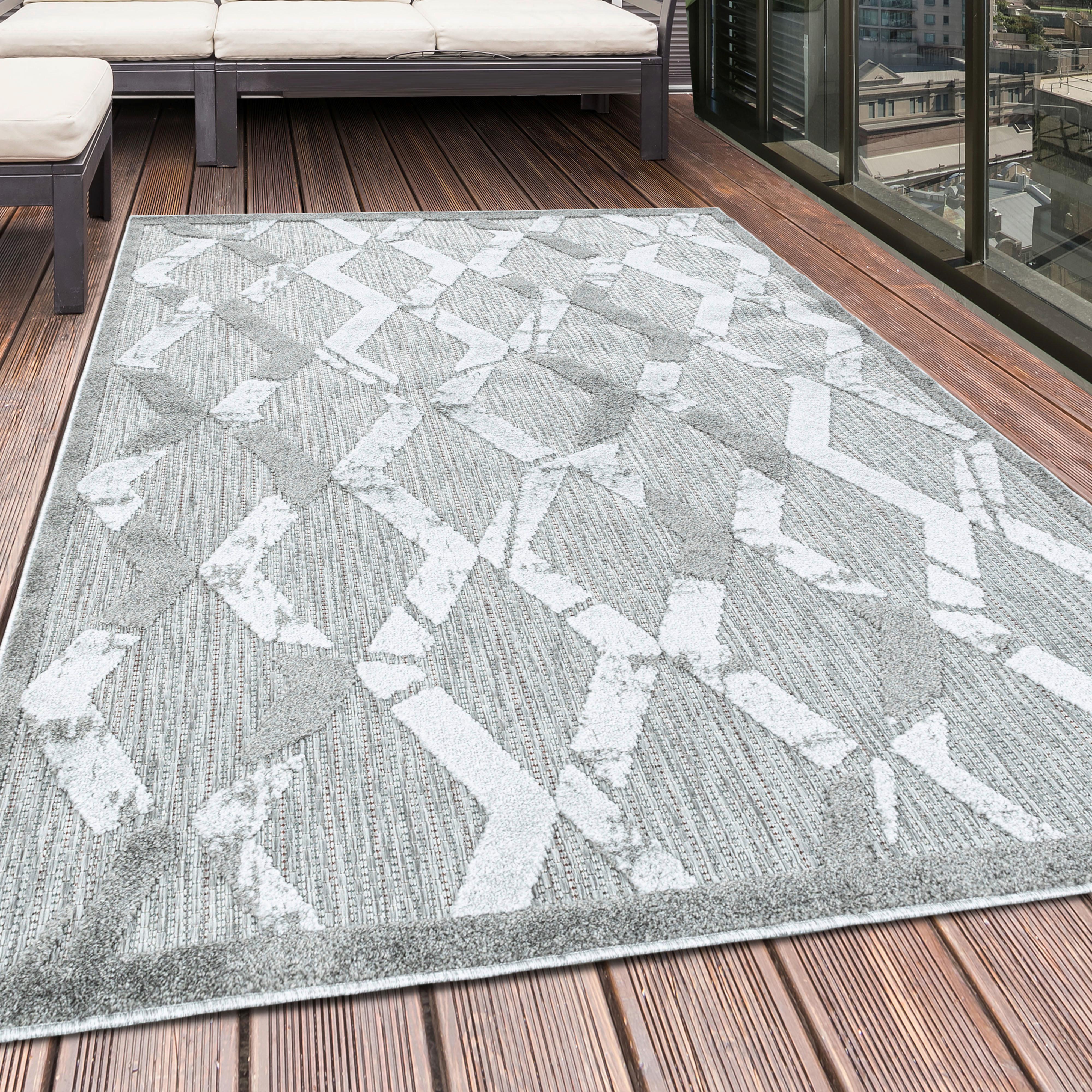 Flachwebteppich Bahama - Grau, Design, Textil (200/290cm) - Novel