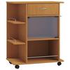 Allzweckwagen Pocis Buchefarben B: 39 cm - Buchefarben, MODERN, Glas/Holzwerkstoff (65/39/80cm) - MID.YOU