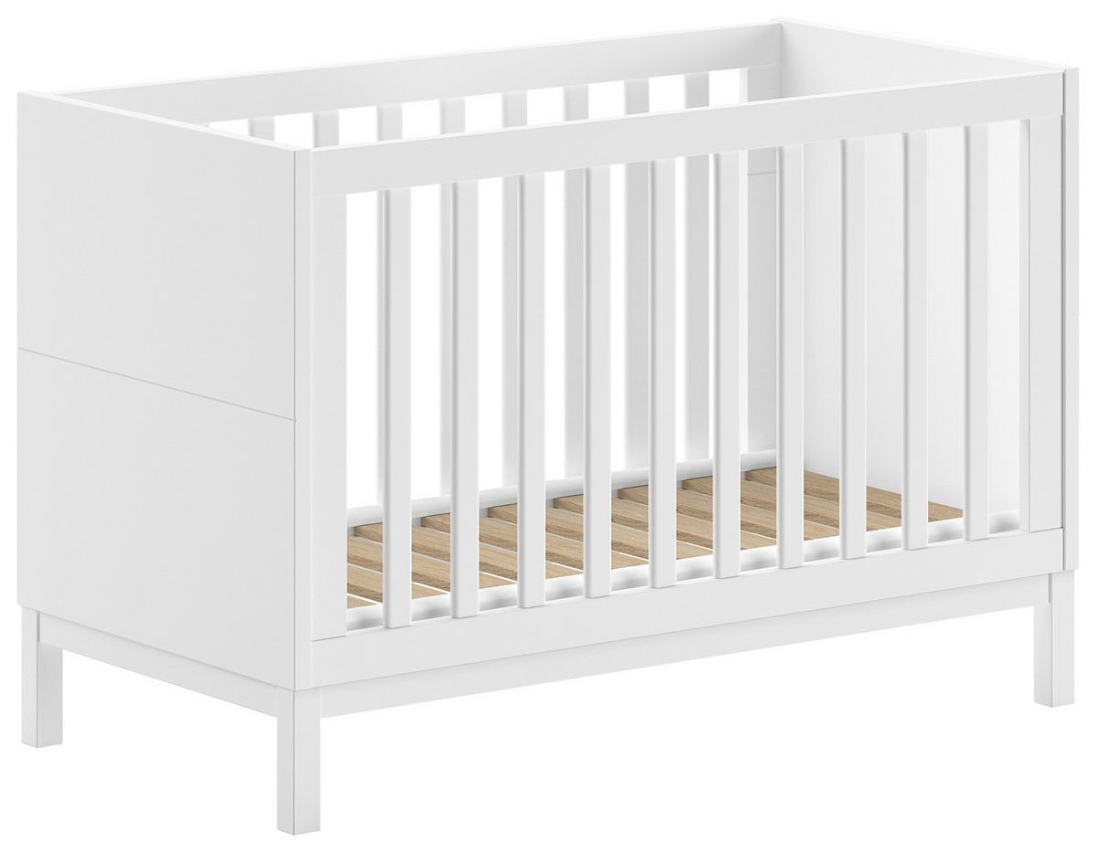 GITTERBETT Eva Weiß 60x120cm - Weiß, MODERN, Holz/Holzwerkstoff (60/120cm) - Vipack