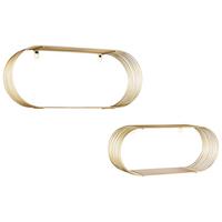 Sada nástenných regálov zlatá - zlatá, Modern, kov (43/18/10cm) - Mömax