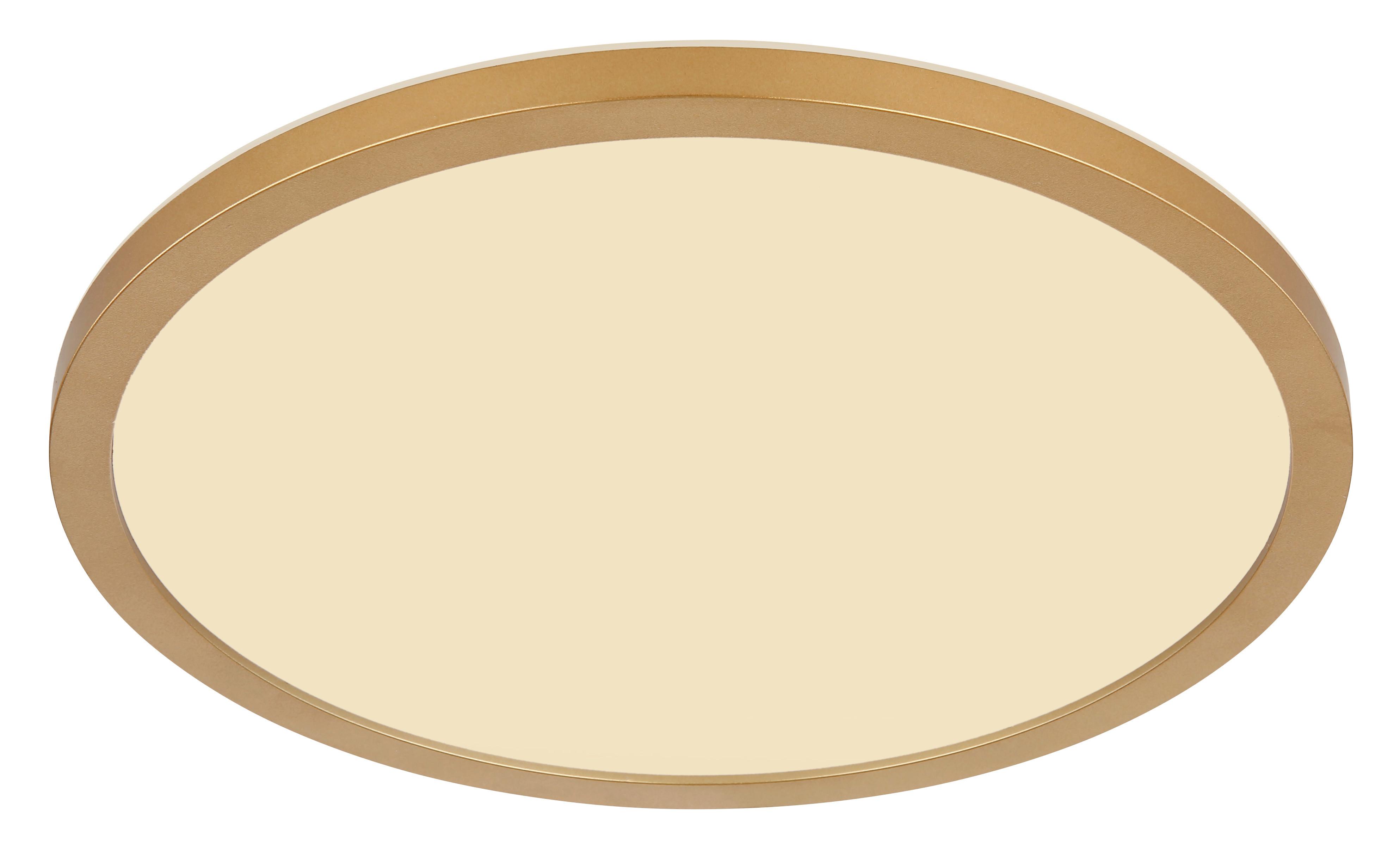 LED-Deckenleuchte 41562-24mm - Messingfarben/Opal, KONVENTIONELL, Kunststoff (42/2,5cm) - Globo