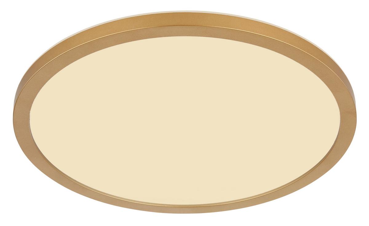 LED-Deckenleuchte 41562-24mm - Messingfarben/Opal, KONVENTIONELL, Kunststoff (42/2,5cm) - Globo