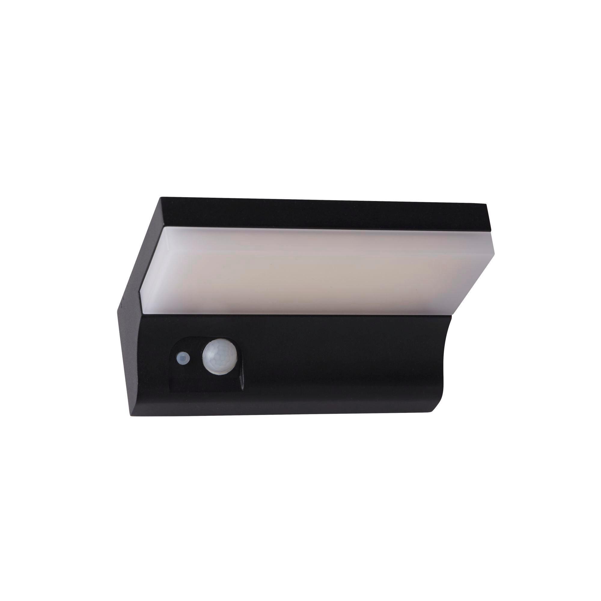 Solarleuchte 67417bk Solar Wall Light - Schwarz/Weiß, Design, Kunststoff (16/6/6cm)