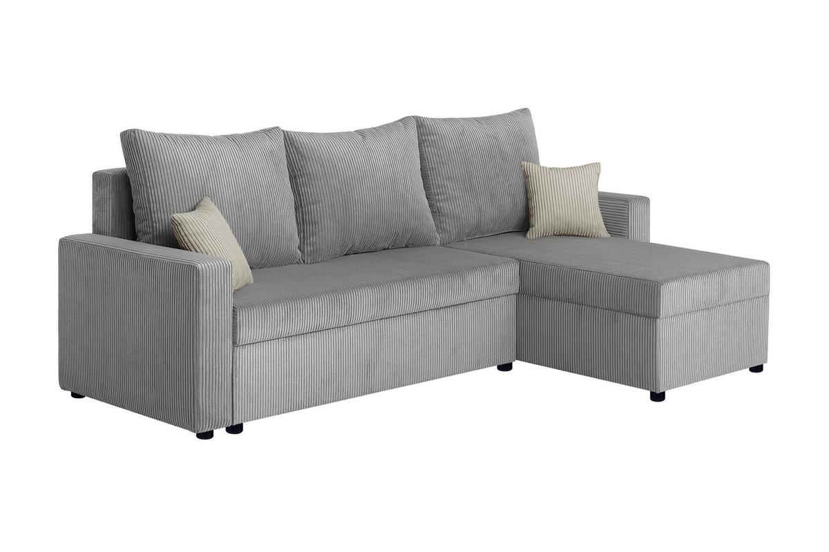 Ecksofa Star Taupe S: 228x147 cm - Taupe/Schwarz, Design, Holzwerkstoff/Textil (228/147cm) - P & B