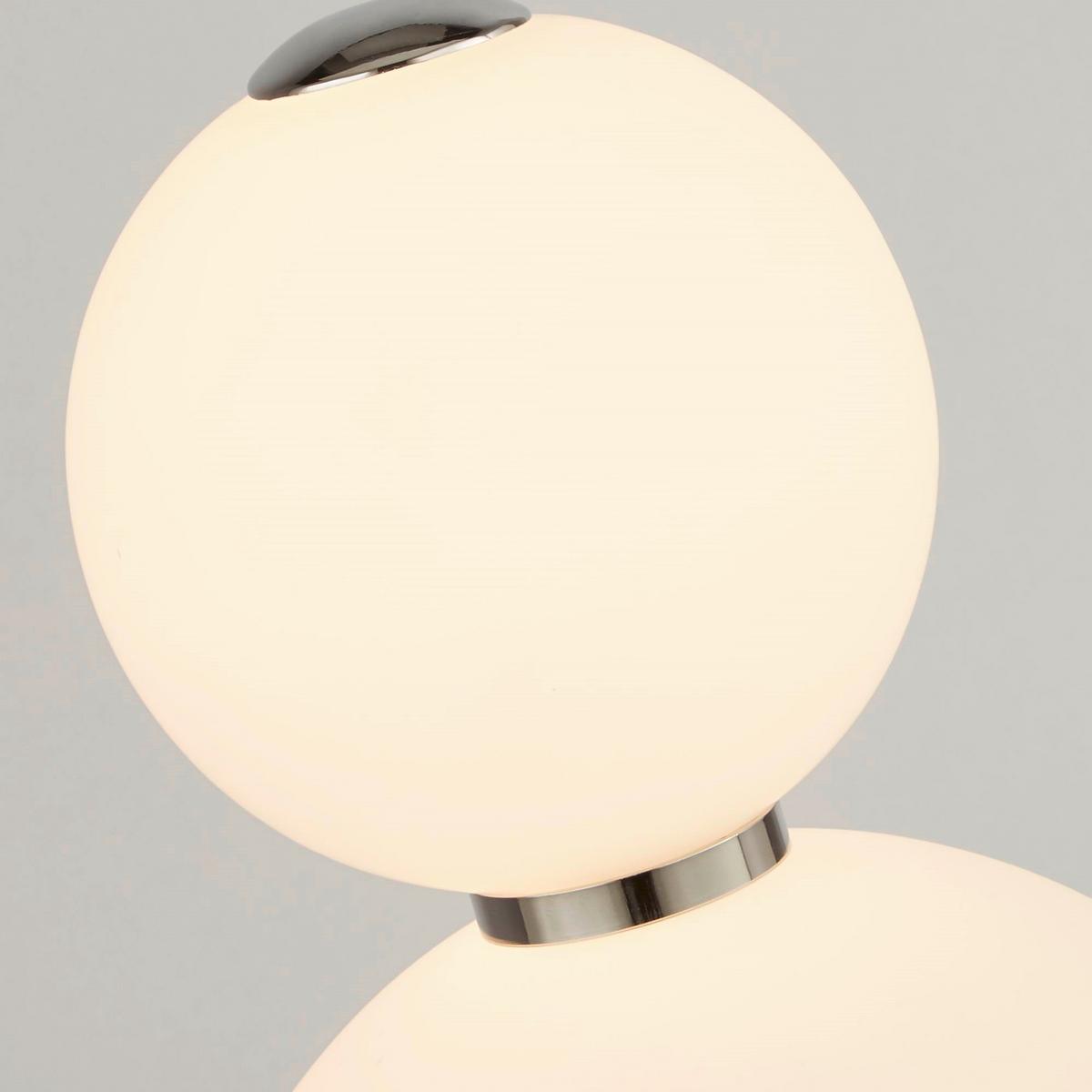 LED-Tischleuchte Eu51021-2cc - Chromfarben/Weiß, Basics, Glas/Metall (18/60cm)