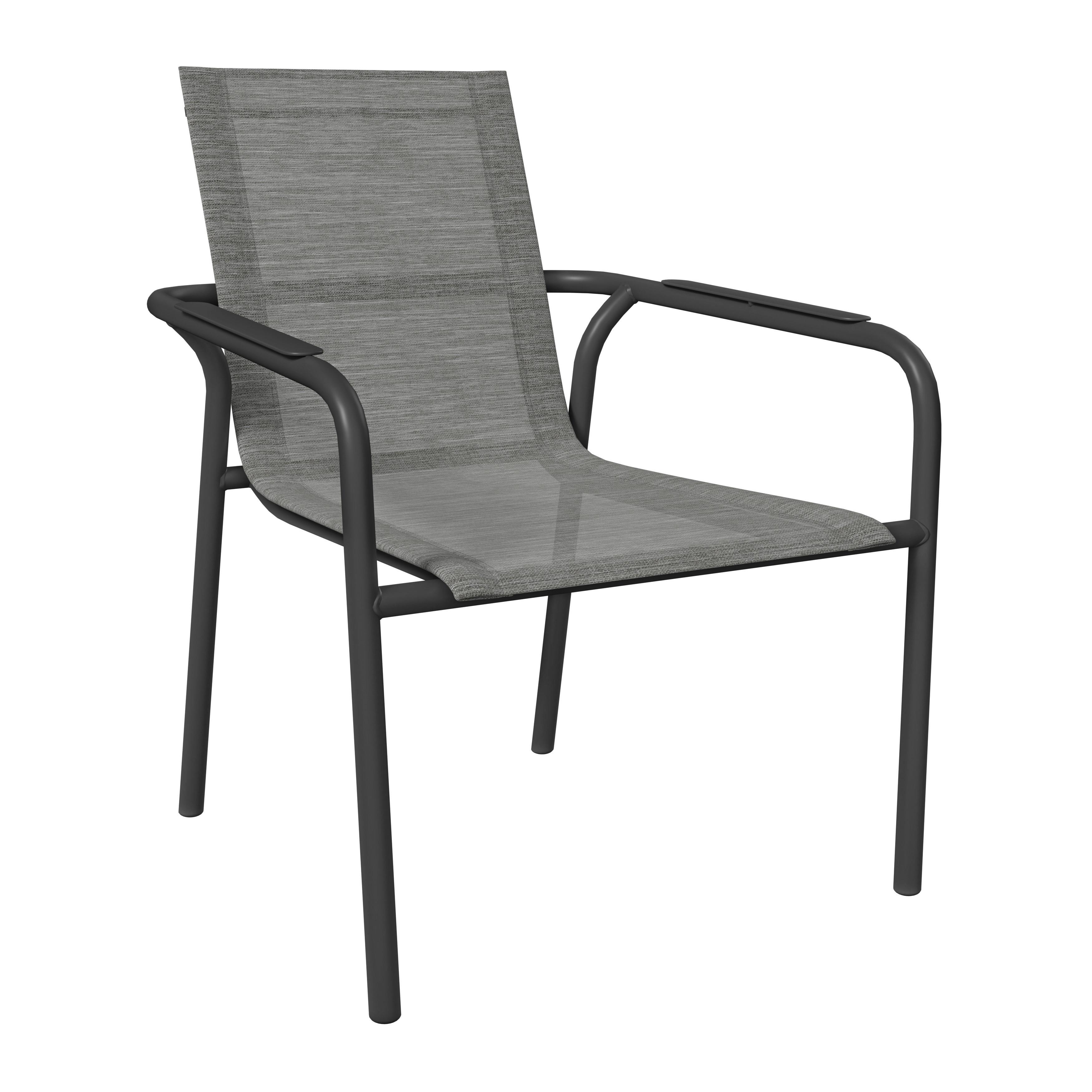 Gartenstuhl Mara - Beige/Grau, MODERN, Textil/Metall (60/87/63,5cm) - Beldano