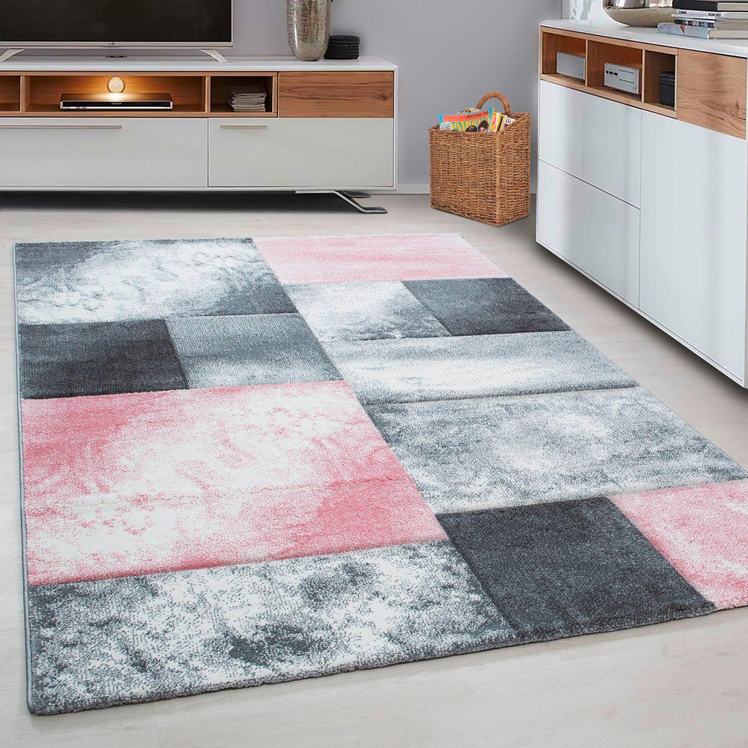 Webteppich Pink Naturfaser Hawaii 200x290 cm - Pink, KONVENTIONELL, Textil (200/290cm)