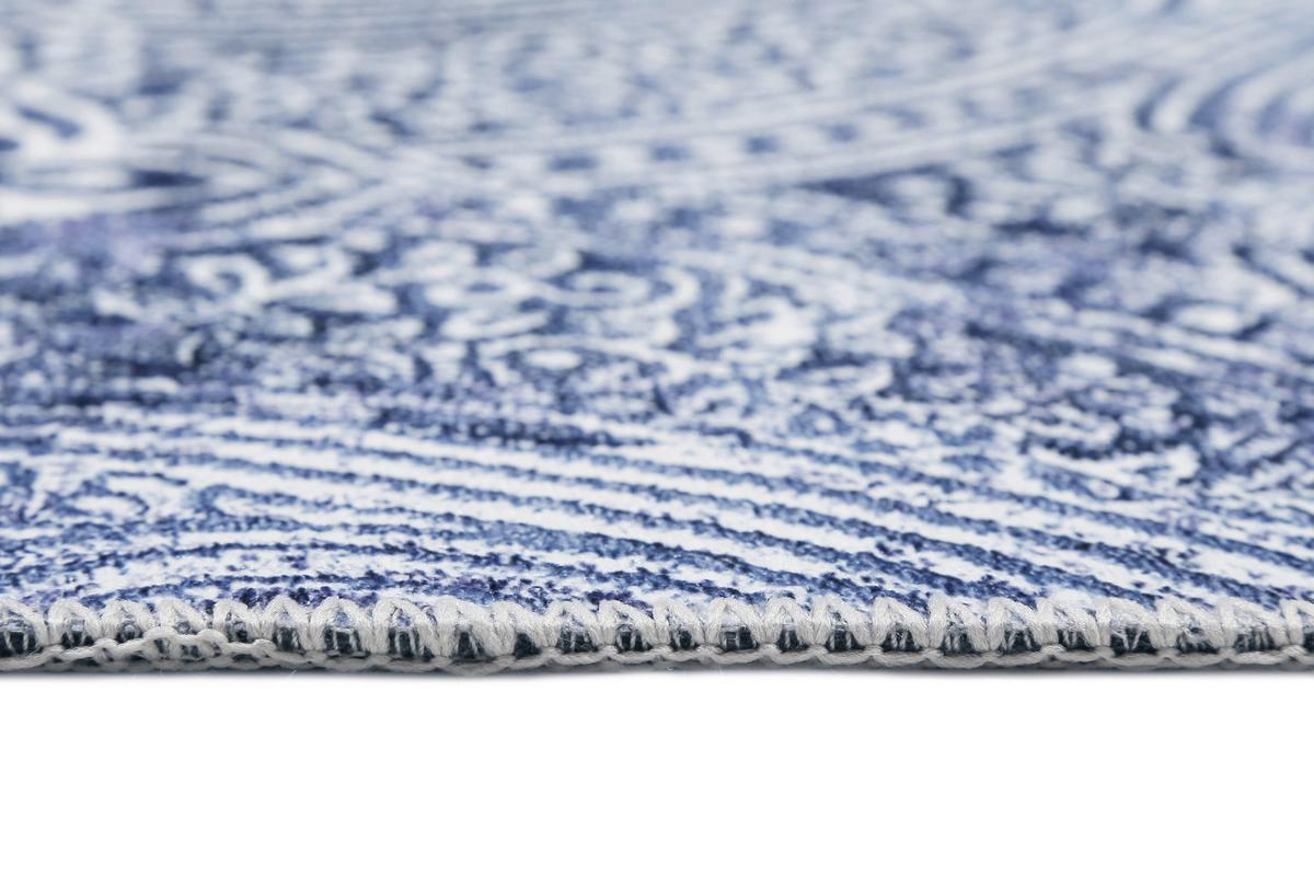 Webteppich Grace Blau/silberfarben 130x190 Cm - Blau/Silberfarben, Design, Textil (130/190cm) - WECON HOME