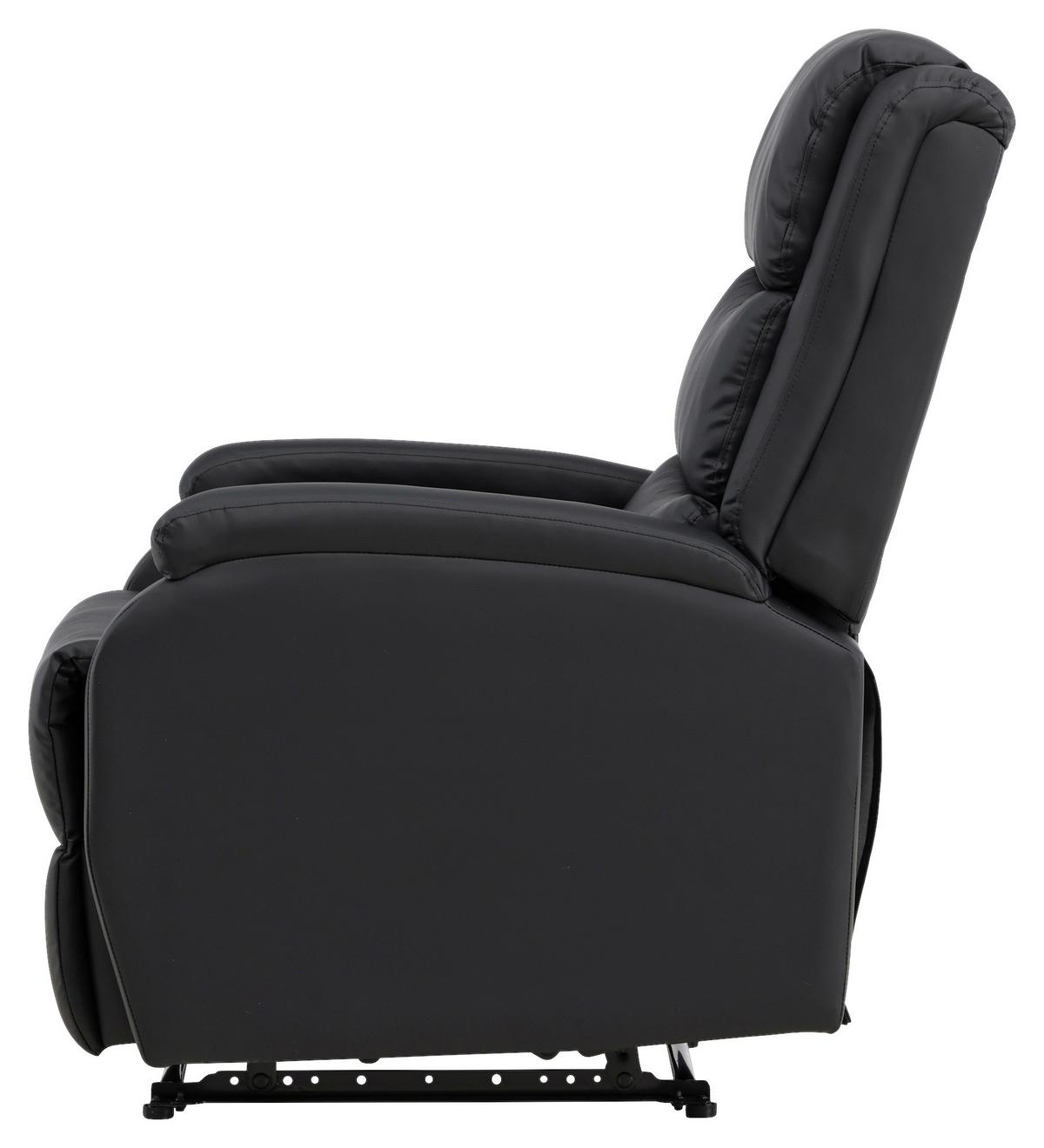 Fernsehsessel Bengt - Schwarz, Basics, Textil/Metall (74/103/92cm) - Livetastic