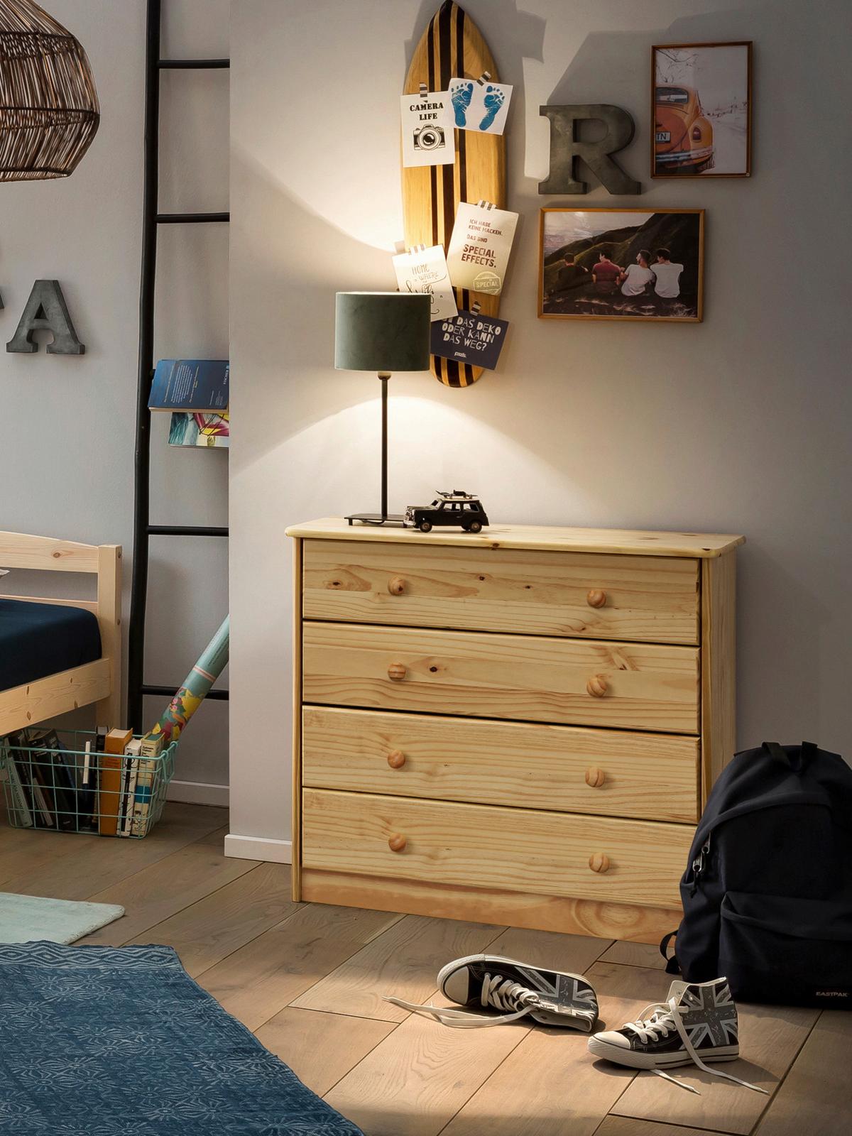 Kommode Naturfarben B: 79cm - Naturfarben, Design, Holz (79/75/40cm) - Livetastic