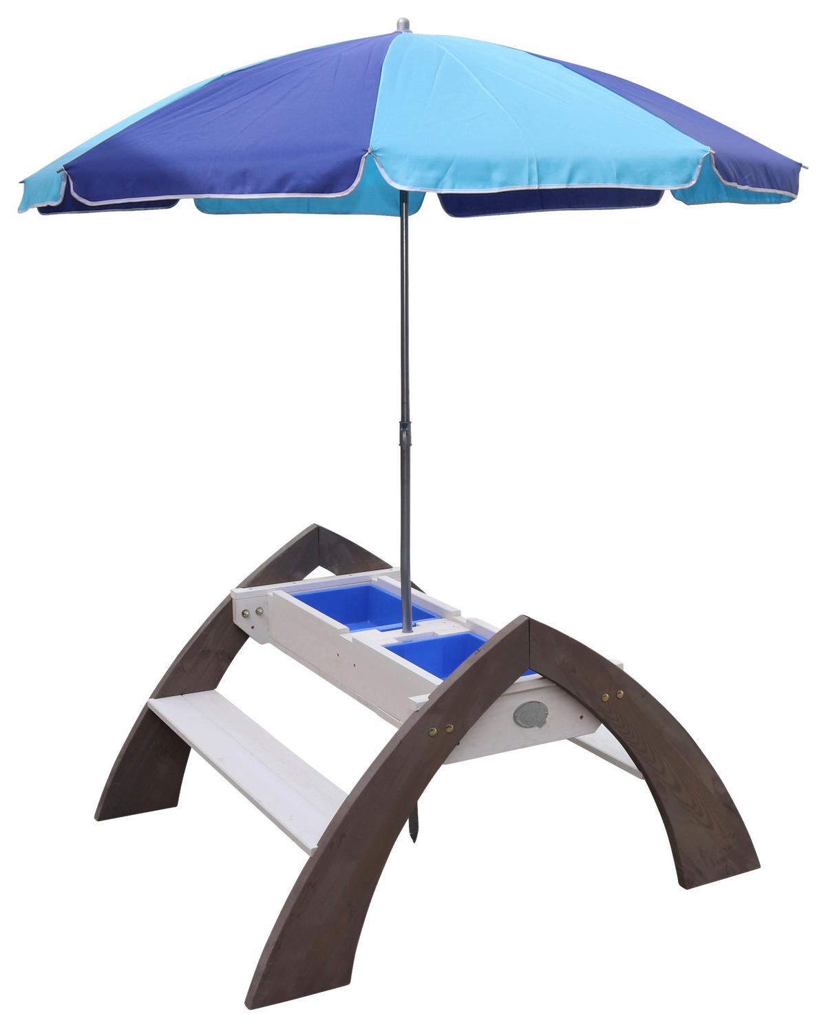 Sand- Und Wassertisch A031.023.00 - Weiß/Grau, KONVENTIONELL, Holz/Kunststoff (119/65/98cm) - Ambia Garden