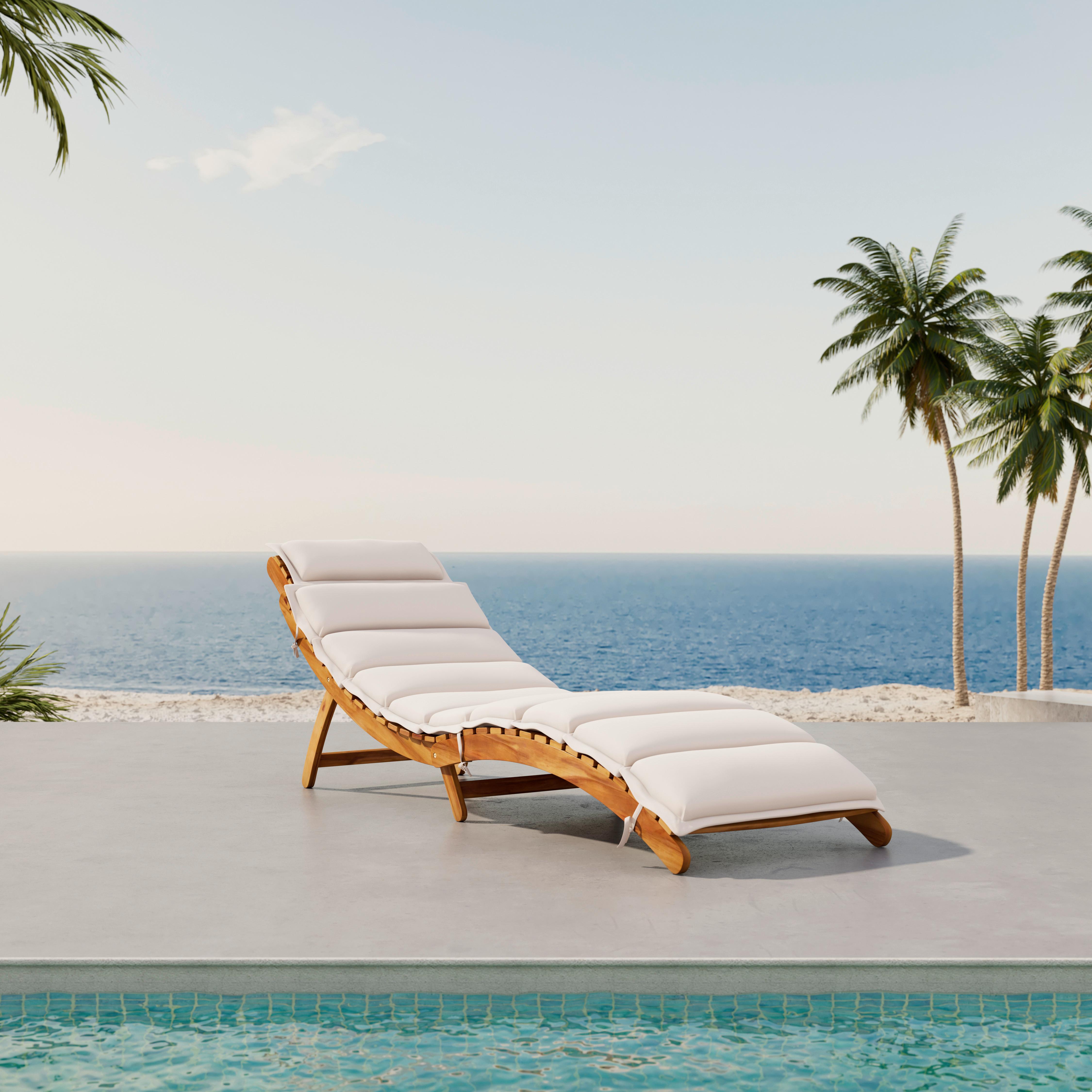 Záhradní lehátko BORA béžová - béžová, Moderní, dřevo/textil (180/54/62cm) - Bessagi Garden