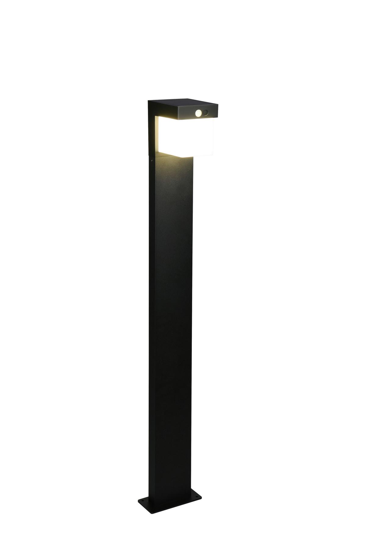 Wegeleuchte Colombo Schwarz Weiß L: 14 cm - Schwarz/Weiß, Design, Kunststoff/Metall (14/15,5/100cm)