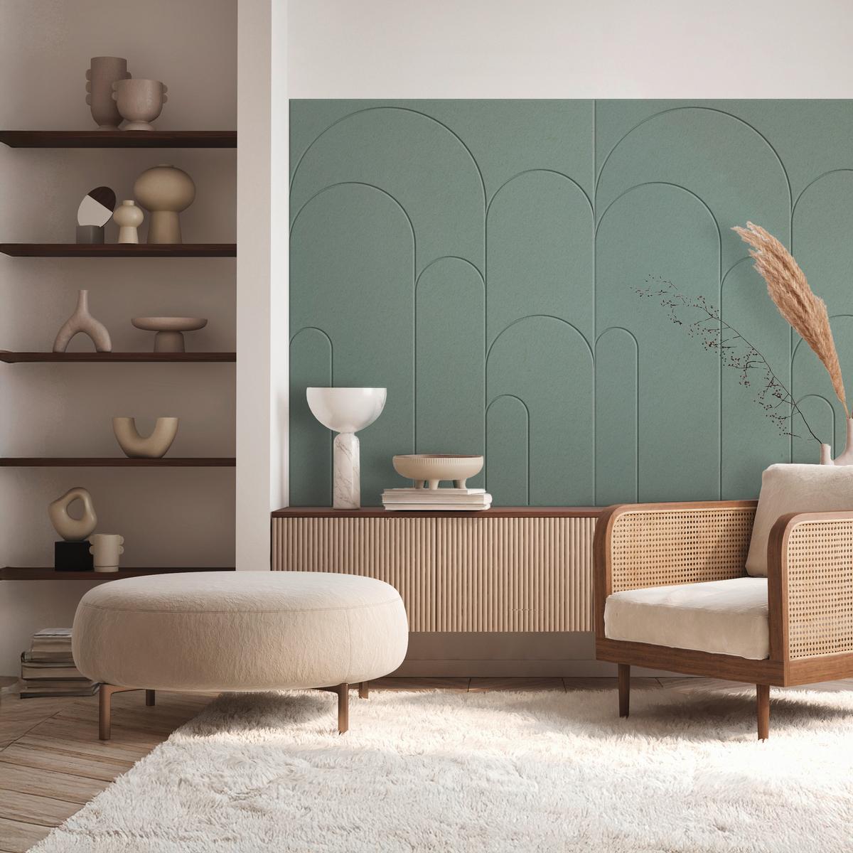 Akustický panel MARLA - světle zelená, textil (120/90cm) - Mömax