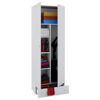 Viacúčelová skriňa VANDOL, so zásuvkou, biela - čierna/biela, Modern, kompozitné drevo/plast (70/198/39cm) - MID.YOU