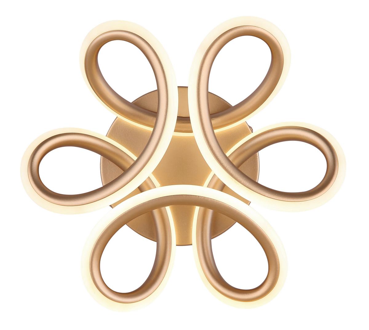 LED-Deckenleuchte 67386-24ch Melisand - Champagner/Weiß, Design, Kunststoff/Metall (26/10cm) - Globo