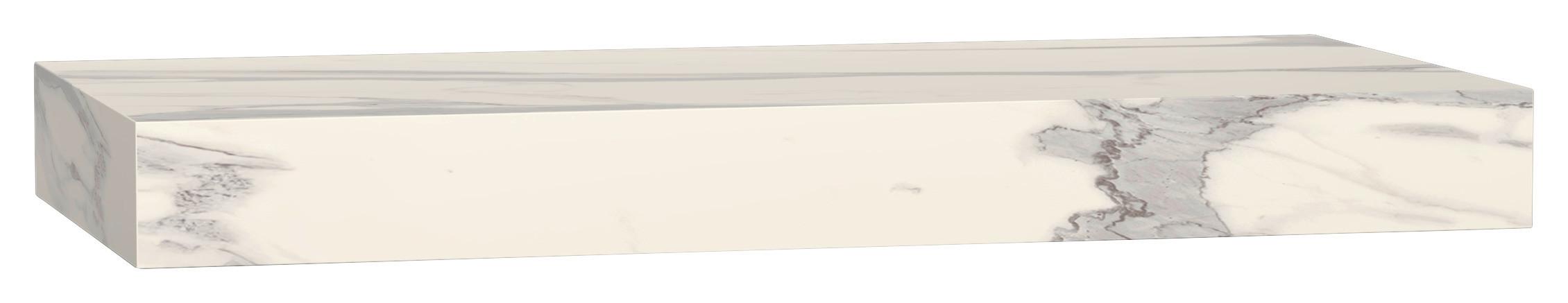 Wandkonsole Las Vegas Weiß Marmoroptik B: 100 cm - Weiß, MODERN, Holzwerkstoff (100/10/48cm) - Vertico