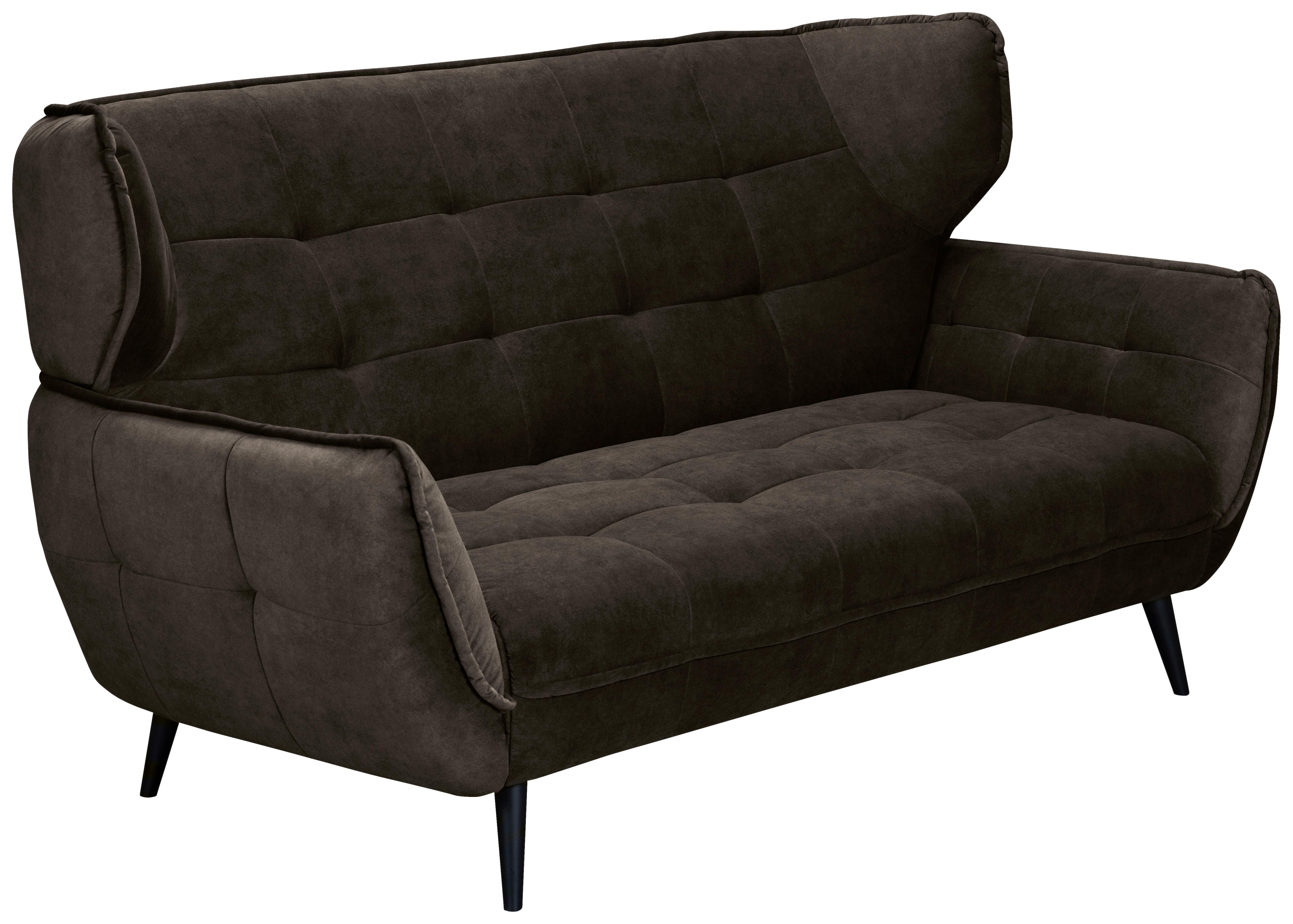 Dvojmiestna pohovka Ariana Ariana, tmavohnedá - tmavohnedá, Modern, textil (191/105/98cm)