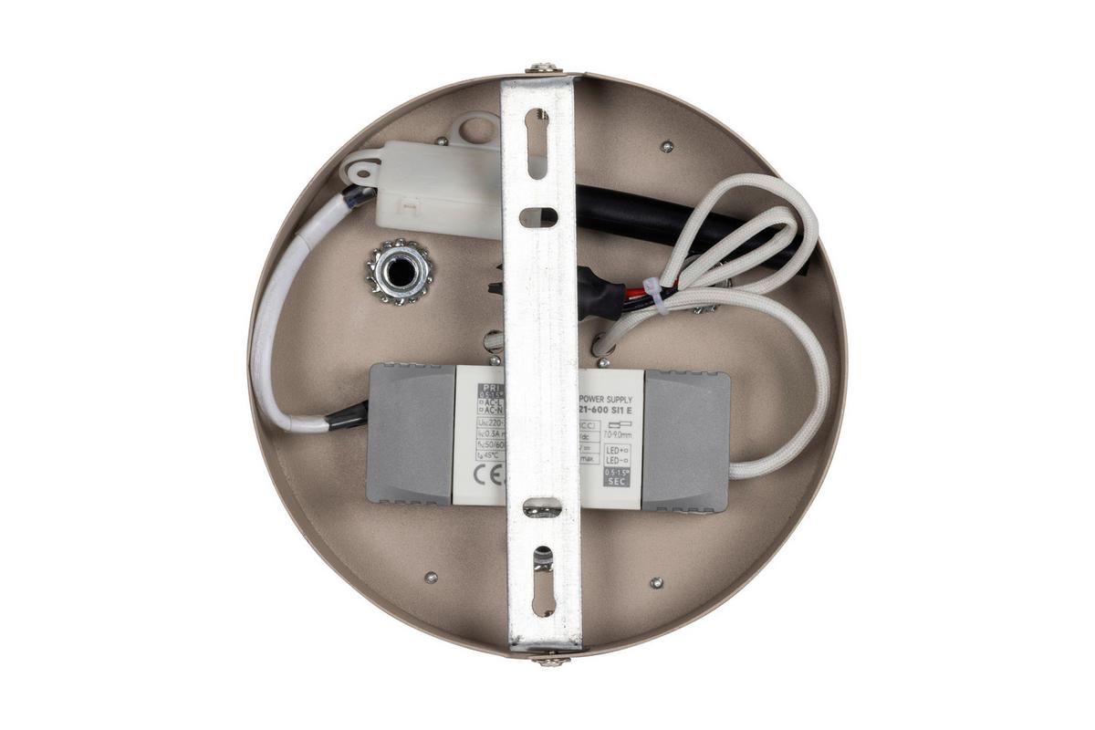 LED-DECKENLEUCHTE 24W, 3200Lm - Sandfarben/Transparent, Basics, Kunststoff/Metall (50/25/8cm) - Luca Bessoni