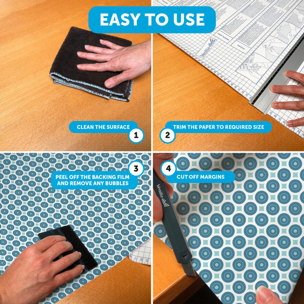 Klebefolie Punkte Blau Awael 45x200 Cm - Blau, Basics (45/200cm)