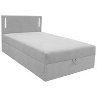 Boxbett Carlos 120 Grau B: 121 cm - Schwarz/Grau, Basics, Holzwerkstoff/Textil (121/110/210cm) - Livetastic