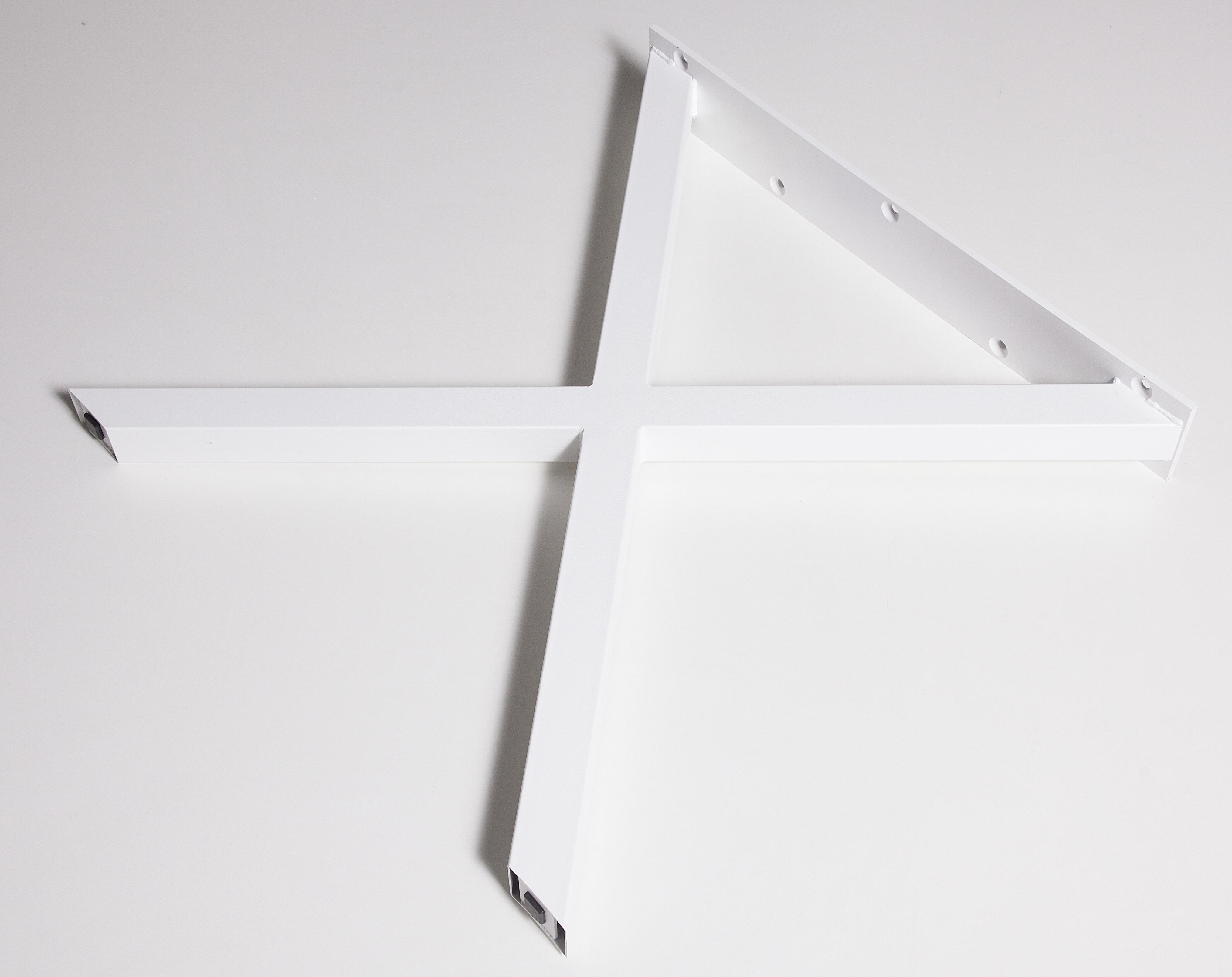 Tischgestell X-Form B 70cm H 71cm, Weiß - Weiß, Basics, Metall (70/71cm)