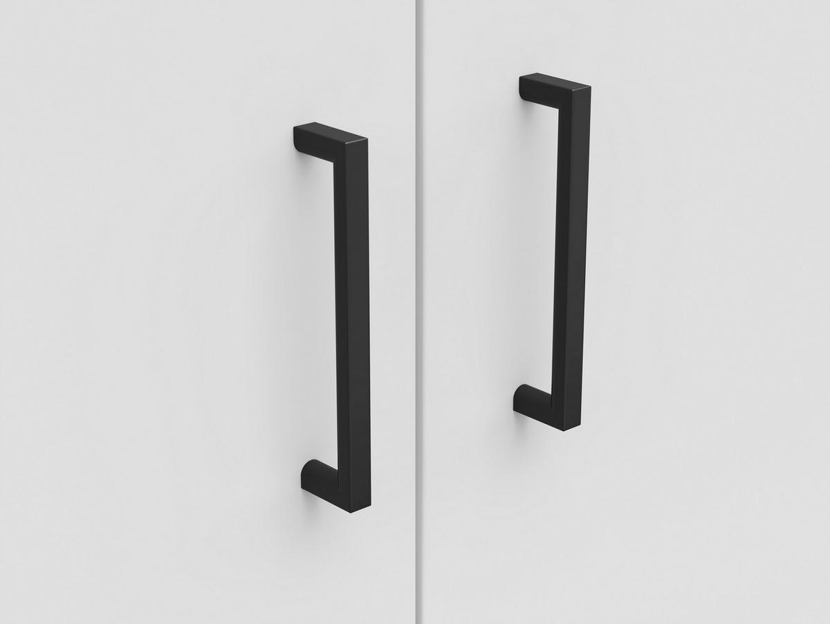 Komoda MULTISTAURAUM - bílá/černá, Moderní, kompozitní dřevo/plast (80/115/40cm)