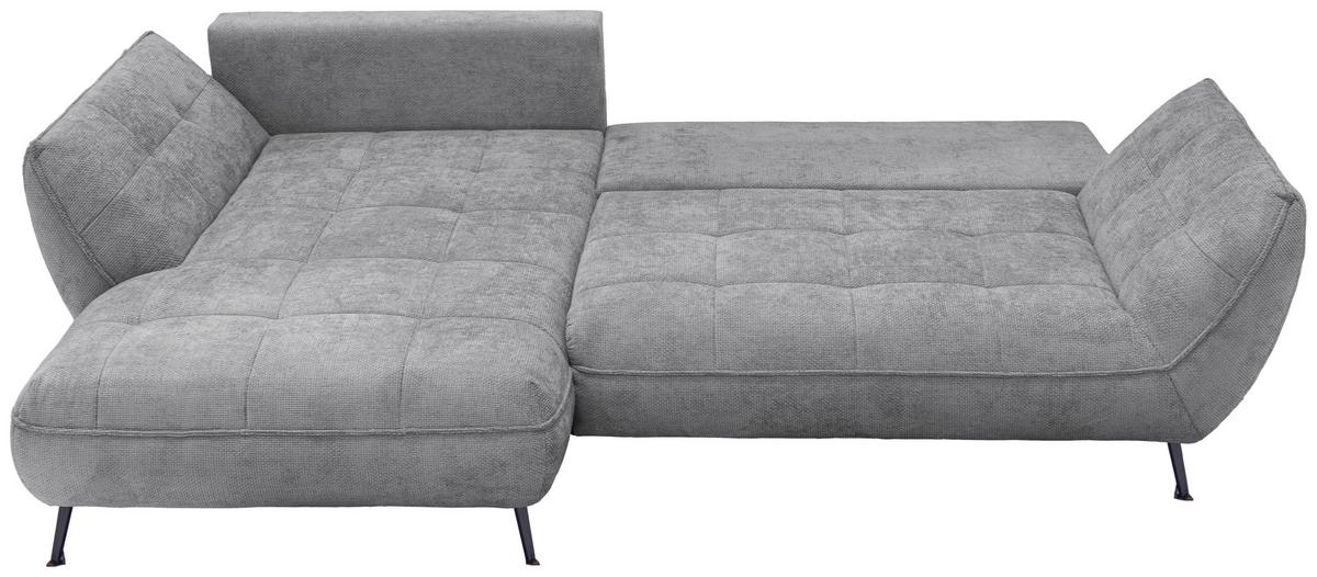 Ecksofa Samoa Grau S: 187x282 cm - Schwarz/Grau, Design, Textil (187/282cm) - Livetastic