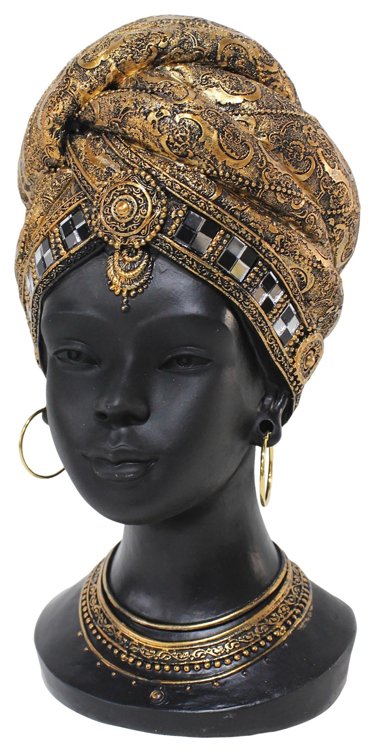 Skulptur Kiana - Goldfarben/Schwarz, KONVENTIONELL, Kunststoff/Metall (12/14/24cm) - James Wood