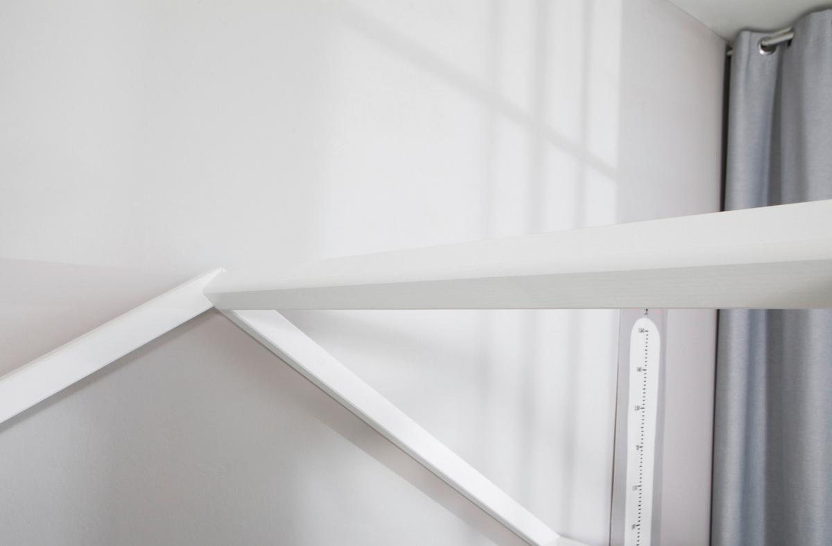 Hausbett Lou Bettschublade Weiß B: 140 cm - Weiß/Naturfarben, MODERN, Holz (140/200cm) - MID.YOU