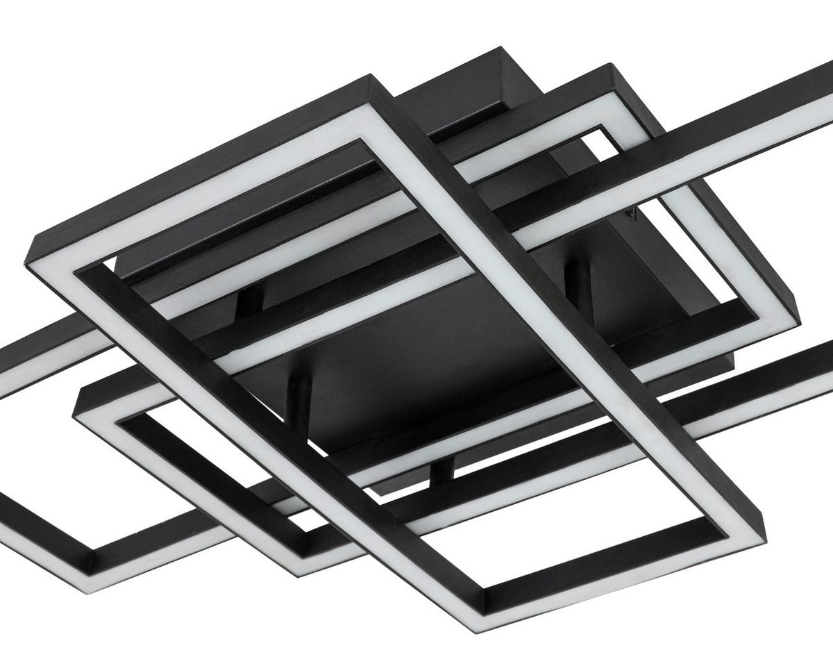 Led Mennyezeti Lámpa Savi - fekete/fehér, Modern, műanyag/fém (36/58/9,1cm) - Luca Bessoni