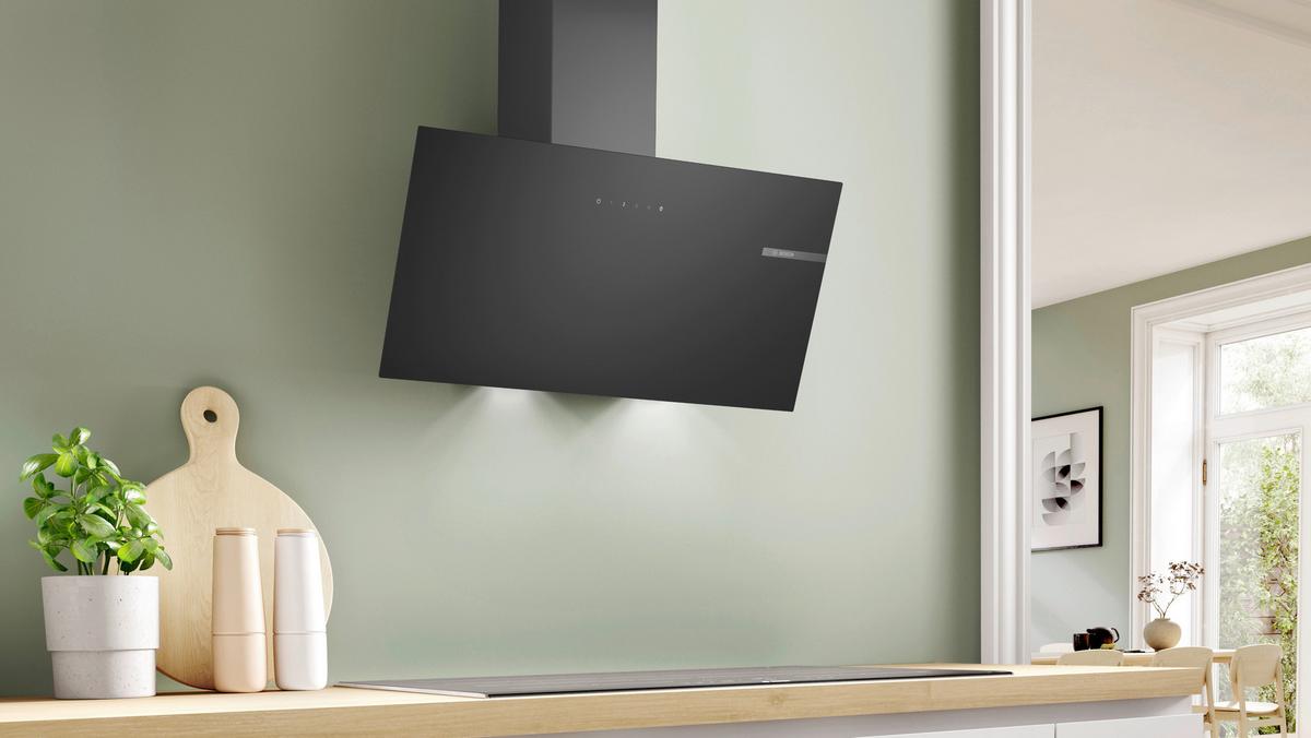 Dunstabzugshaube Dwk85dk6k - Schwarz, Design, Glas (79cm) - Bosch