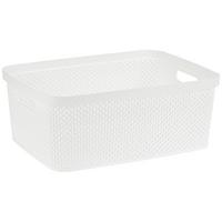Aufbewahrungskorb Diamond 38,5x15 cm Kunststoff Weiß - Weiß, Basics, Kunststoff (38,5/15/28cm) - Luca Bessoni