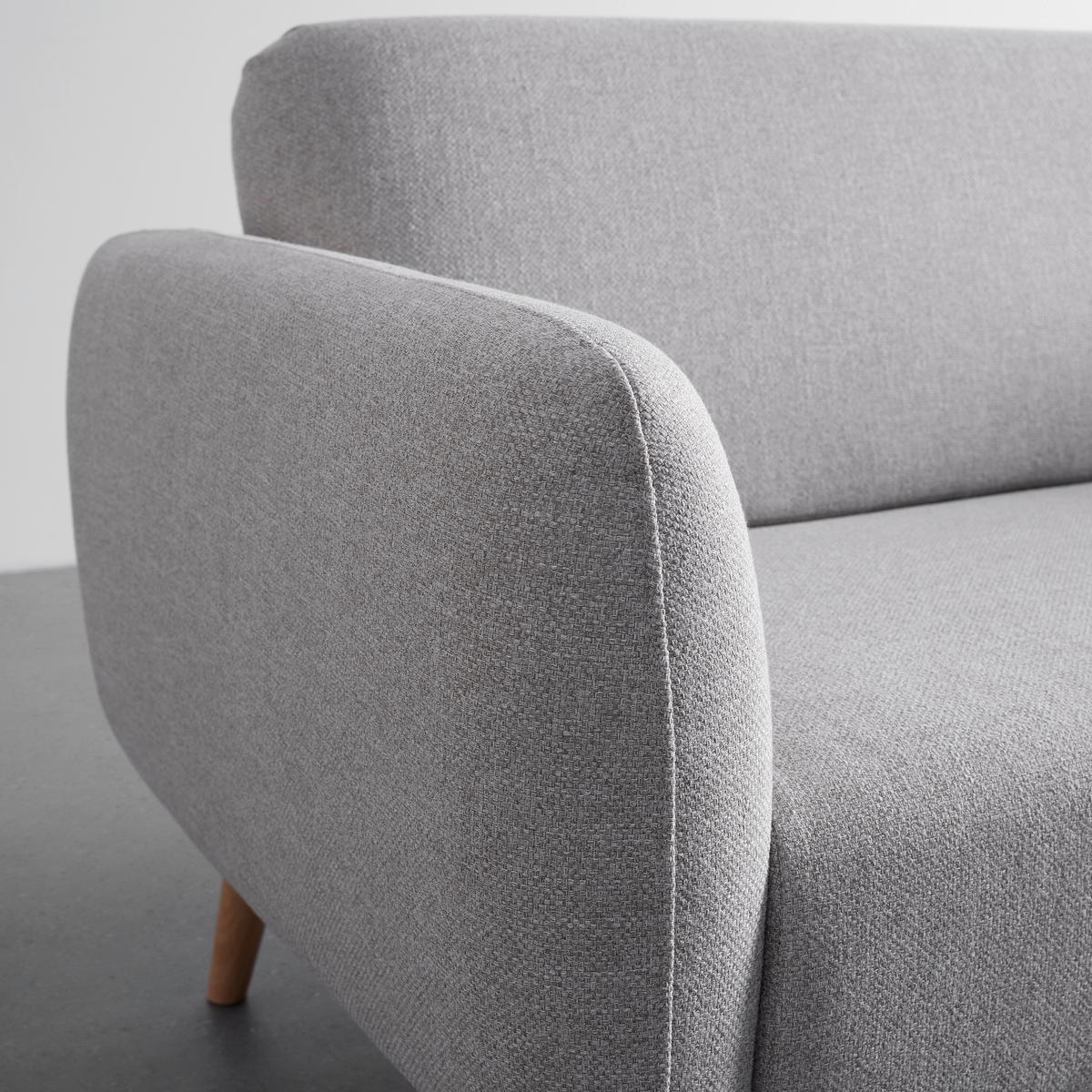 Pohovka PIA světle šedá - světle šedá/přírodní barvy, Moderní, dřevo/textil (146/76/75cm) - Bessagi Home