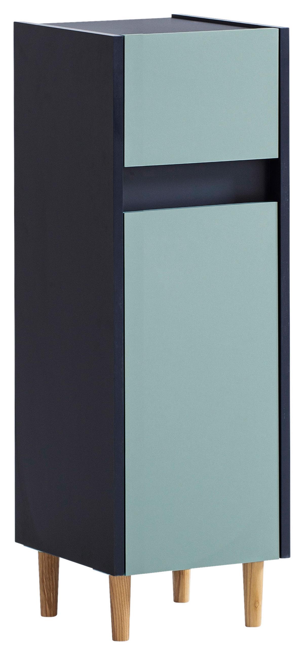 Unterschrank Lovis U 300 - Eschefarben/Dunkelblau, MODERN, Holzwerkstoff (30,2/90,3/33cm) - MID.YOU