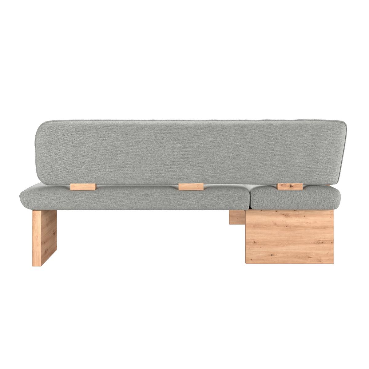 Eckbank Beluna Ii Webstoff Hellgrau, B: 170cm - Eichefarben/Hellgrau, KONVENTIONELL, Holz/Textil (170/232cm) - James Wood