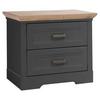 Nachkästchen Graphit/eiche H: 54 Cm Jasmin Ii - Schwarz/Graphitfarben, LIFESTYLE, Holzwerkstoff (64kg)