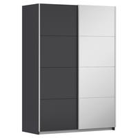 Schwebetürenschrank Subito - Silberfarben/Graphitfarben, MODERN, Holzwerkstoff (136/197/61cm) - Rauch Möbel