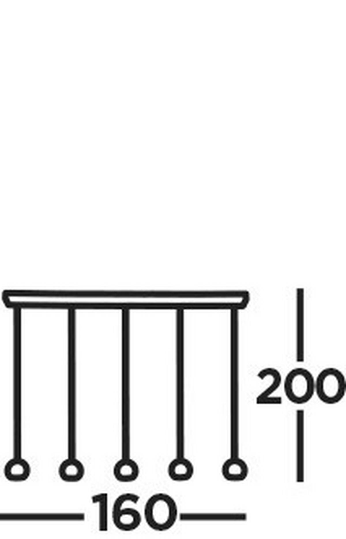 Pendelleuchte Eindhoven 1014-5bk - Schwarz, Design, Metall (160/12/200cm)