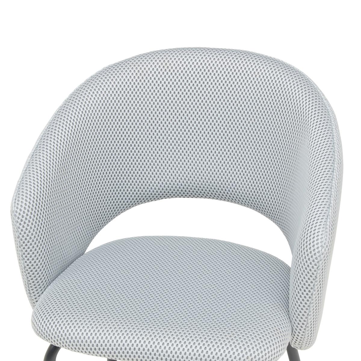 Armlehnstuhl Celine Textil Hellgrau B: 58 Cm - Hellgrau/Schwarz, MODERN, Textil/Metall (58/80/60cm) - MID.YOU