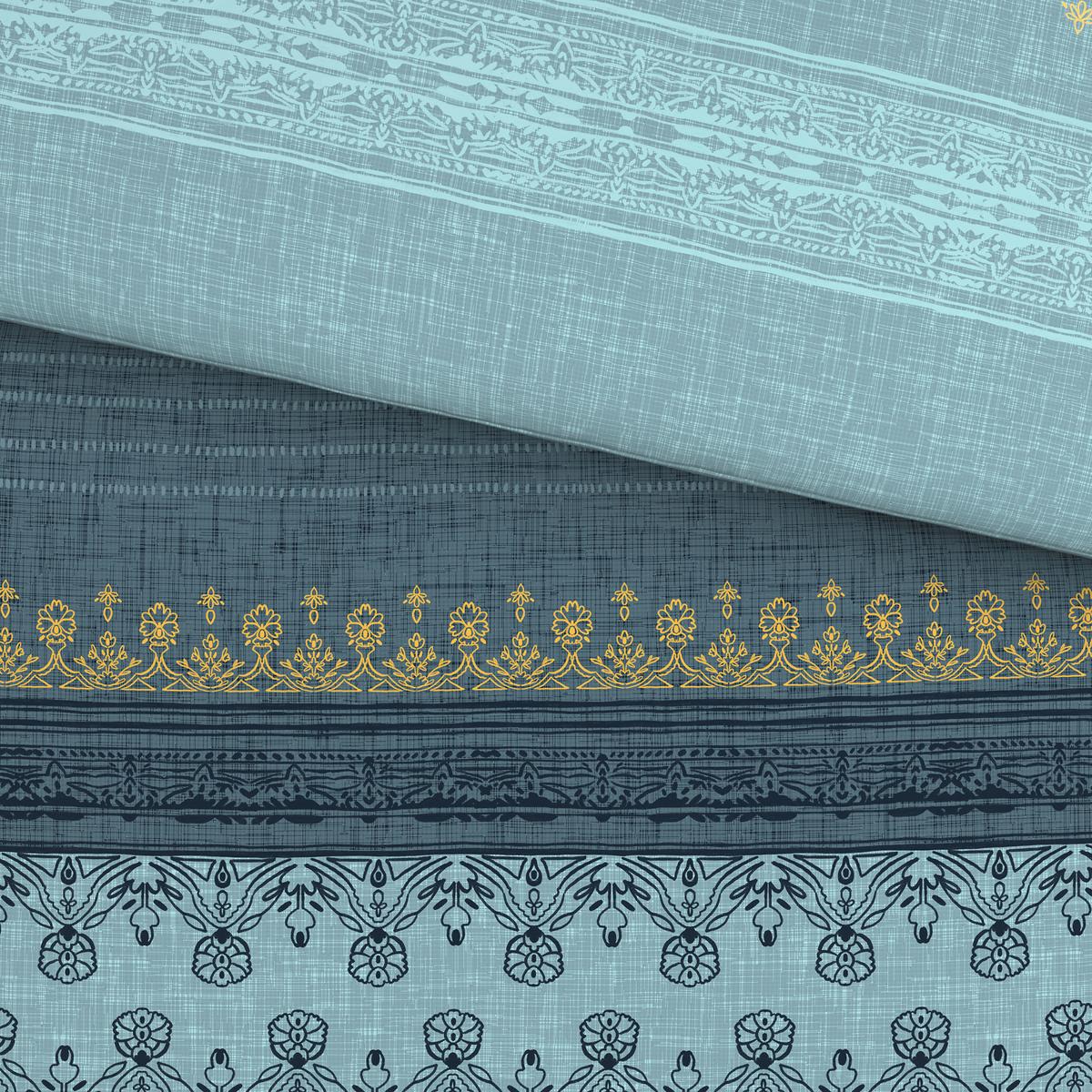 BETTWÄSCHE TIFFANY - Blau/Gelb, MODERN, Textil - Luca Bessoni