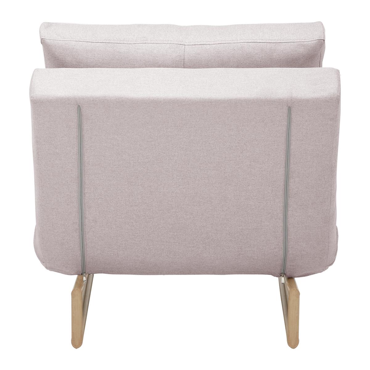 Rozkladacia pohovka Malic - ružová - ružová/farba duba, Modern, kov/textil (80/84/90cm) - Bessagi Home