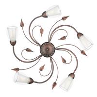 Deckenleuchte Rosso Bronzefarben D: 60 Cm - Bronzefarben, KONVENTIONELL, Glas/Metall (60/20cm)