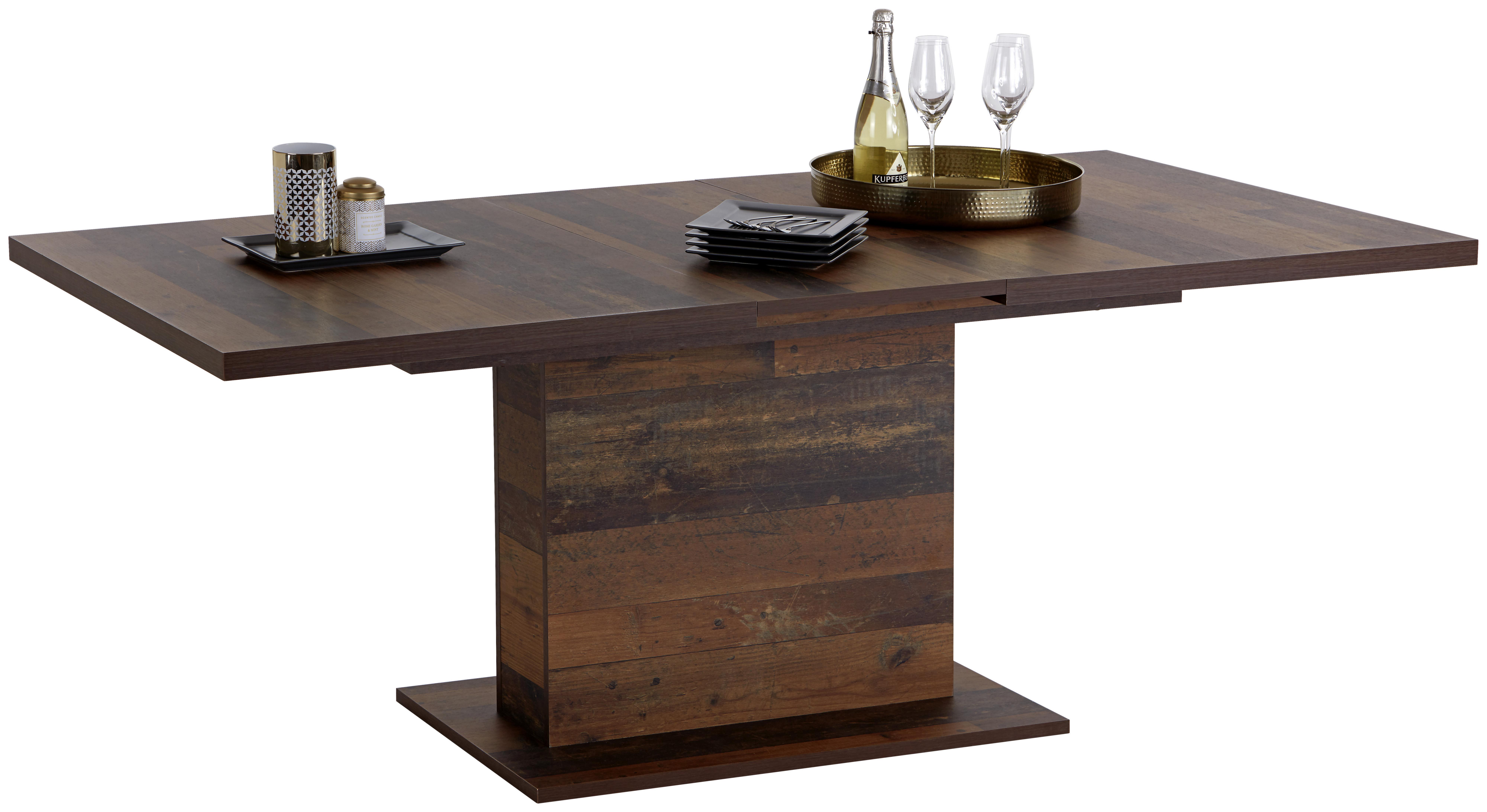 Výsuvný Stôl Ontario 160 Az - farby dubu, Moderný, kompozitné drevo (160-200/76/90cm) - Ondega