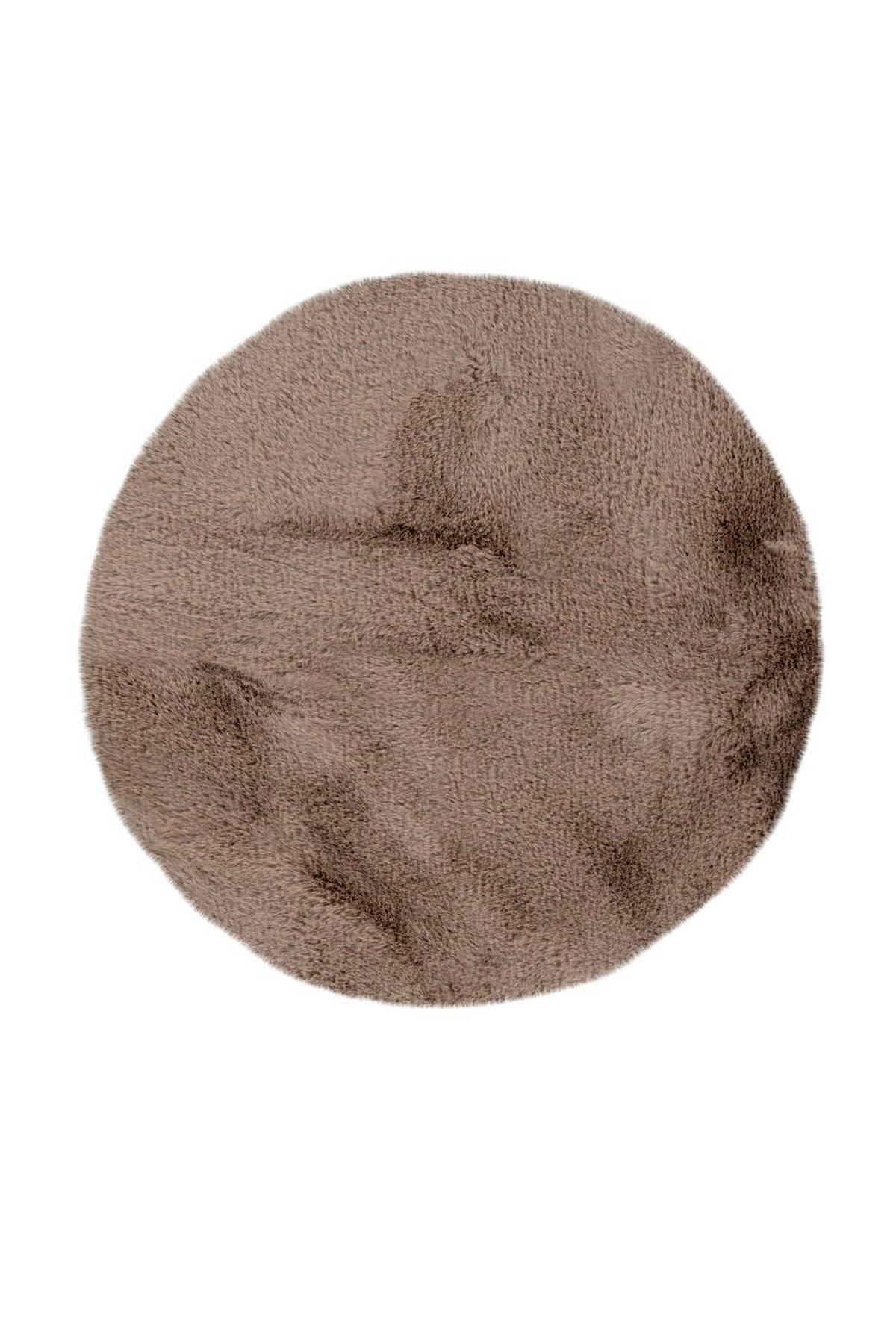 Hochflorteppich Rabbit Beige, D: 100 cm - Beige, KONVENTIONELL (100cm)