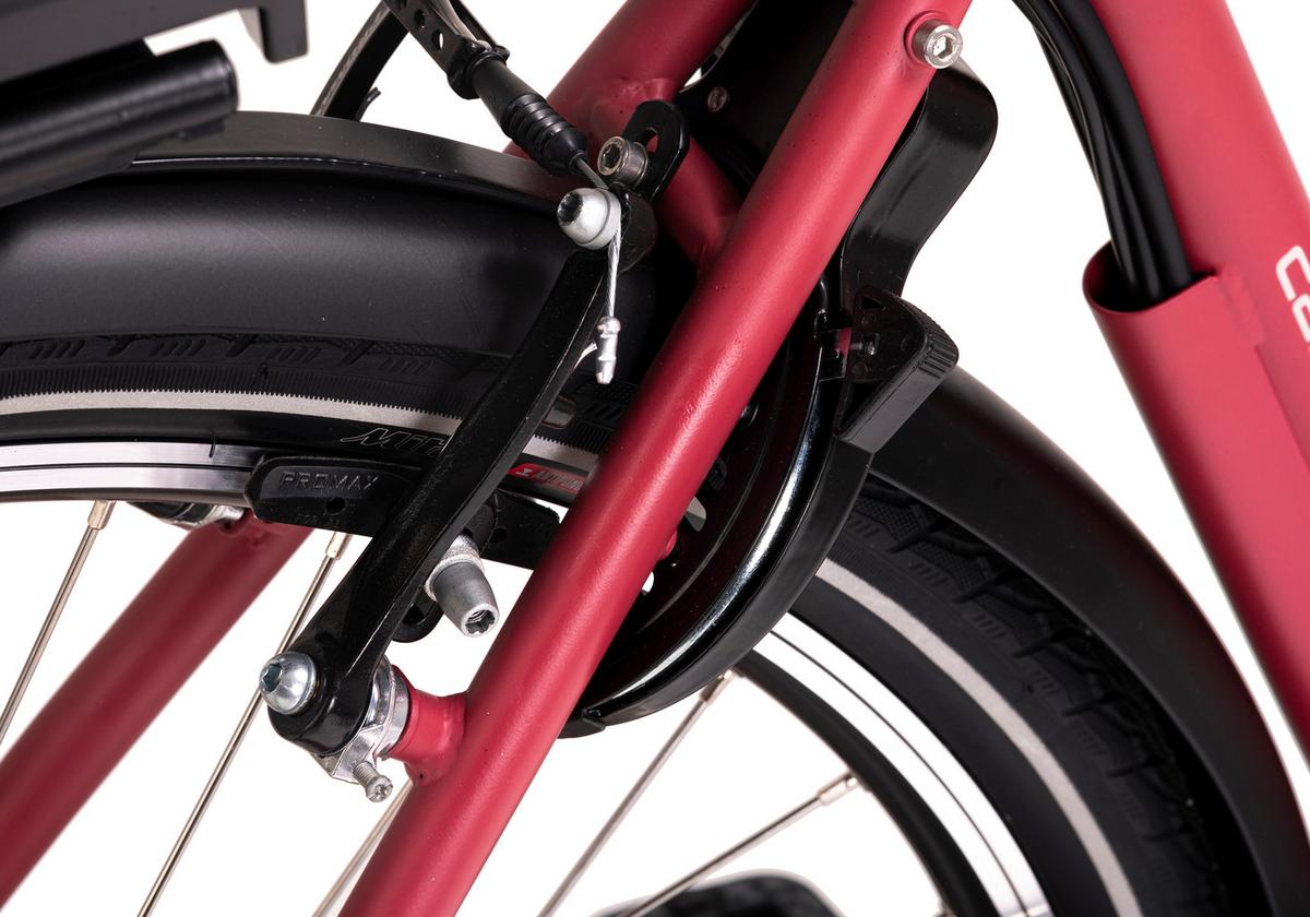 E-bike City Damen Carry On 28 Zoll 120 Km - Rot, Basics, Metall (180/70/100cm)