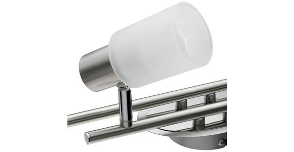 Strahler Elke 4-flammig Verstellbar L: 62 Cm - Chromfarben/Weiß, KONVENTIONELL, Glas/Metall (62cm) - James Wood