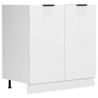 Spülenunterschrank Fasola Weiß B: 80 cm - Weiß, Trend, Holzwerkstoff/Kunststoff (80/82/46cm) - MID.YOU