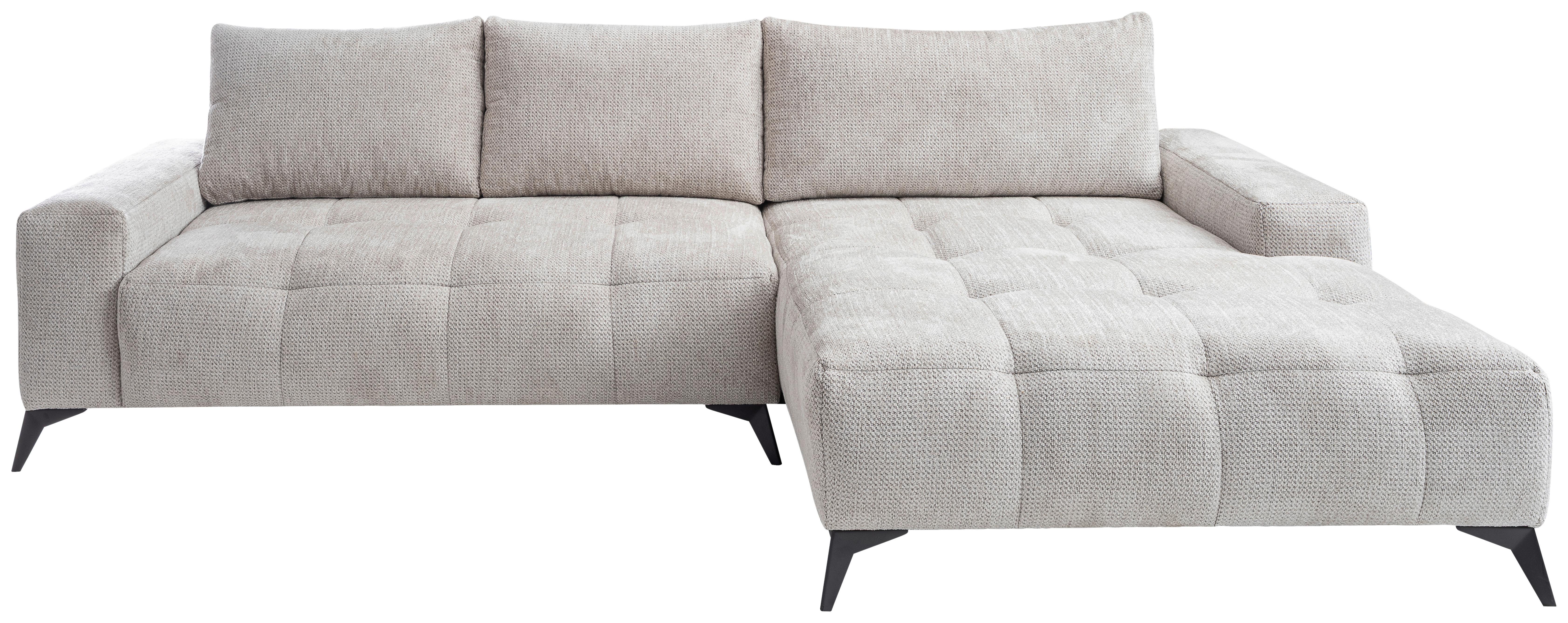 Ecksofa Mauro Hellgrau, mit Schlaffunktion - Hellgrau, Trend, Textil (290/175cm) - Luca Bessoni